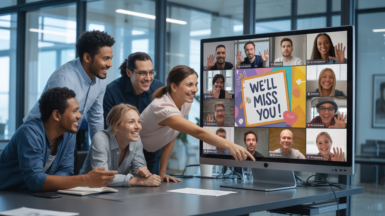 Online Leaving Cards for Hybrid Teams