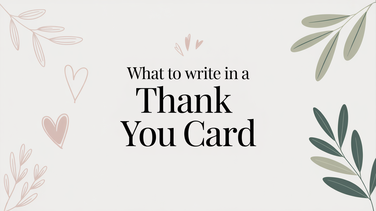 What to Write in a Thank You Card: Simple, Sincere Messages for Every Situation