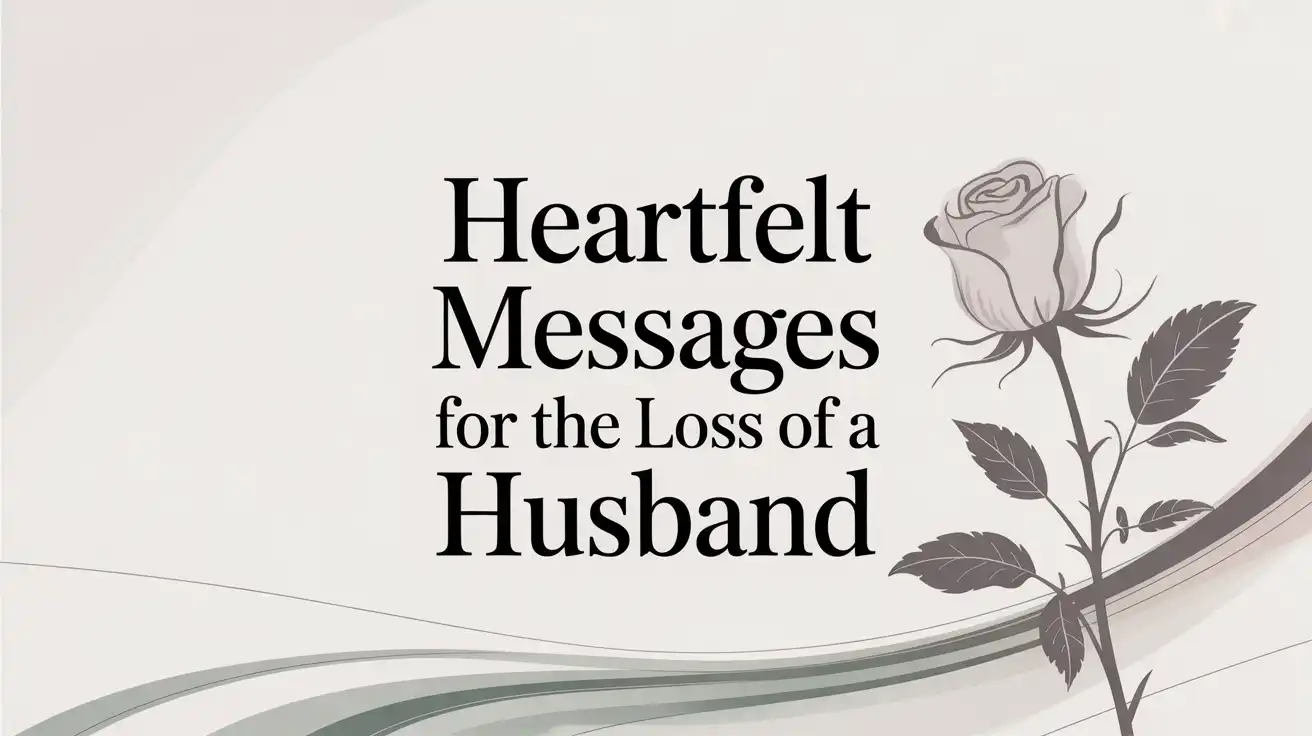 40 Heartfelt Messages for the Loss of a Husband